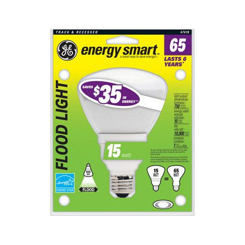 Ge 15w 120v 2700k R30 E26 Flood Compact Fluorescent Light Bulb 