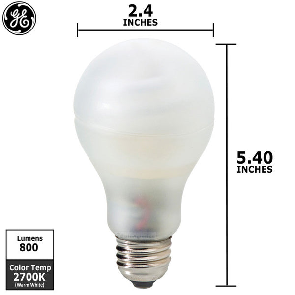 GE 15w 120v A-Shape A19 2700k E26 Fluorescent Light Bulb - 2 Pack ...