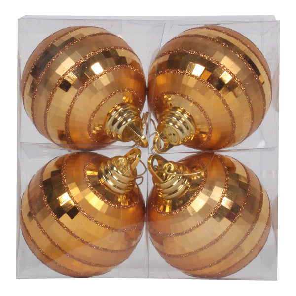 Vickerman 4 In Antique Gold Shiny Matte Ball Christmas Ornament Bulbamerica 9091