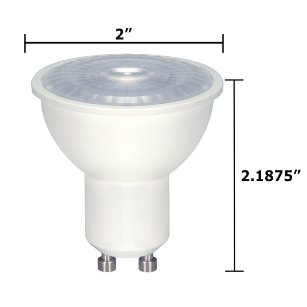 Satco 6.5w LED MR16 LED 3000K 40 deg. beam spread GU10 base 120 volts –  BulbAmerica