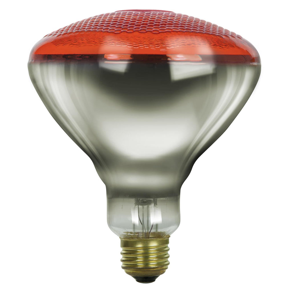 SUNLITE 100w BR38 Flood Colored Reflector Medium Base Prismatic Red Incandescent Bulb