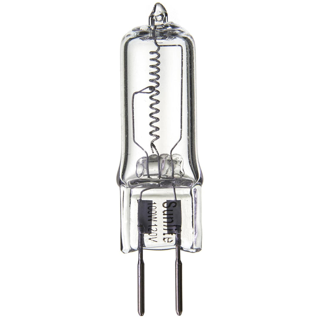 SUNLITE 100w 120v Single Ended T3.5 GY6.35 Bi-Pin Base Clear 3200K Halogen Lamp