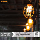 Sunlite 150w 50F Commercial Grade Cage String Light R26 Base 5-Sockets Bulb_3