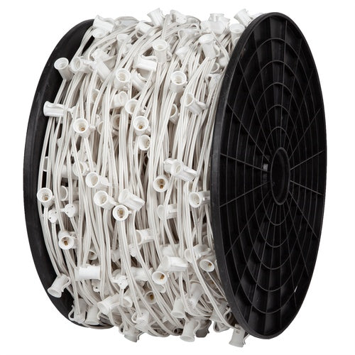 C7 Light Spool, 1000 Ft. Length, 6" Spacing, 7 Amp SPT1 White Wire