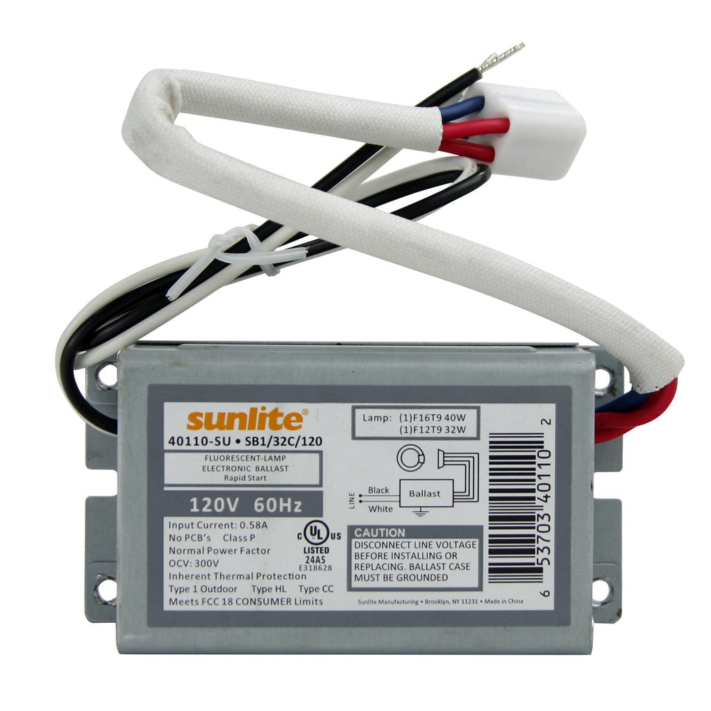 SUNLITE FC12 120V Electric Ballast - for 40W F16T9 or 32W F12T9 Lamp