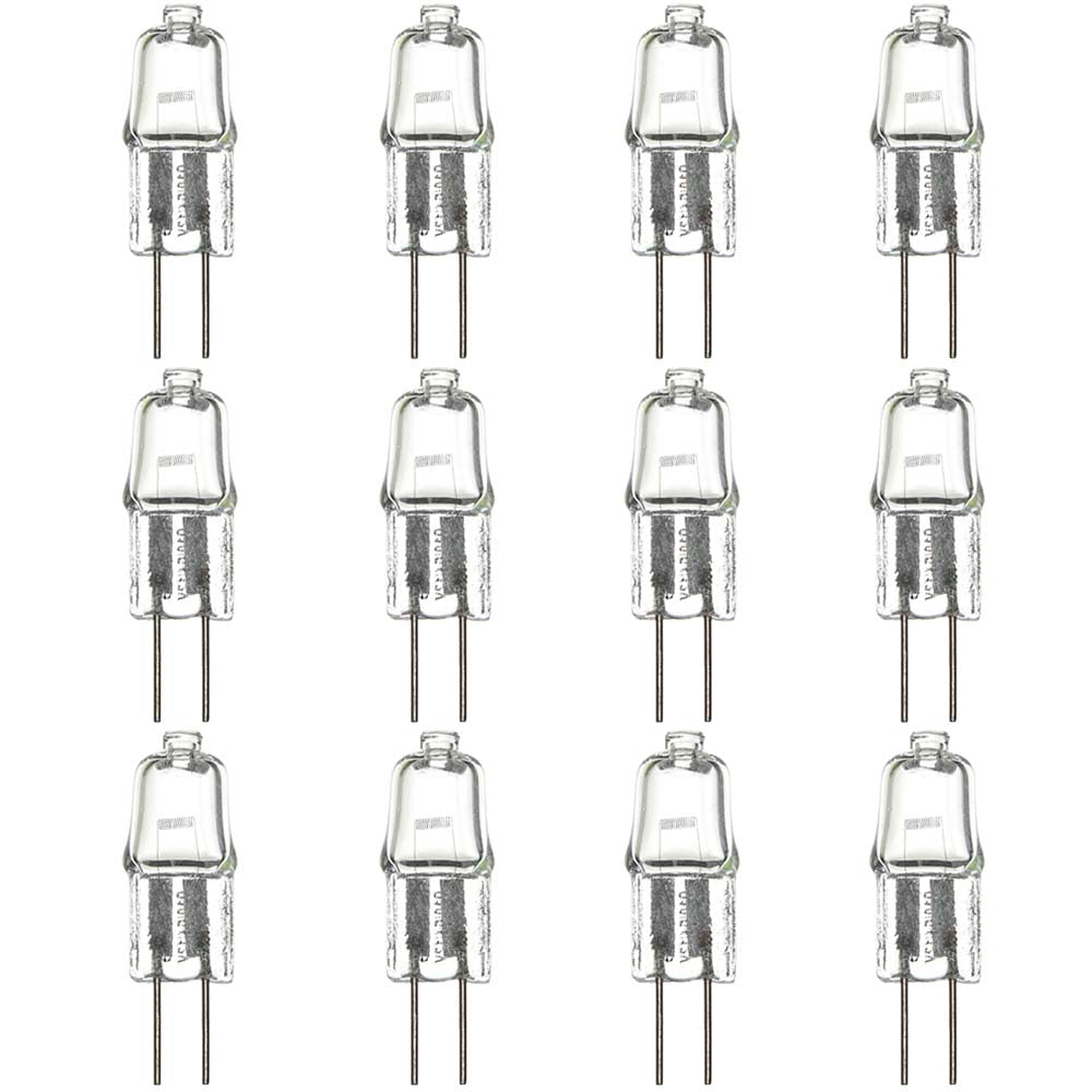 12Pk - Sunlite 10w 12v T2.5 Single Ended G4 Bi-Pin 3200K Frosted Halogen Bulb