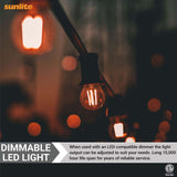 6Pk - Sunlite 3W LED G16 Bulb 2700K 250Lm E26 Base Clear Finish_2