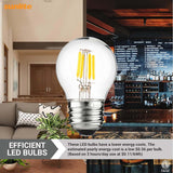 6Pk - Sunlite 3W LED G16 Bulb 2700K 250Lm E26 Base Clear Finish_3