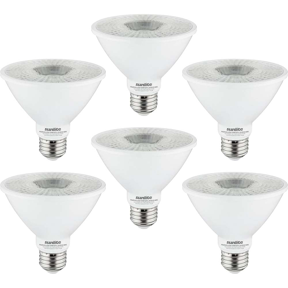 6Pk - Sunlite LED Par30 Short Neck Dimmable 4000k Cool White Bulb