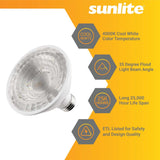 6Pk - Sunlite LED Par30 Short Neck Dimmable 4000k Cool White Bulb - BulbAmerica