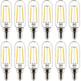 12Pk - Sunlite 2w LED Filament T8 Tubular E12 Base 2700K Bulb - 25w equiv