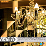 6Pk - Sunlite 7w LED B13 Decorative Chandelier E26 3000K Bulb - 60W Equiv_1
