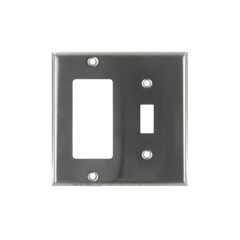 12Pk - SUNLITE Steel E222S Switch/Toggle Decorative Plate