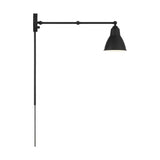 Fulton Swing Arm Lamp Matte Black w/ Switch 120v - BulbAmerica