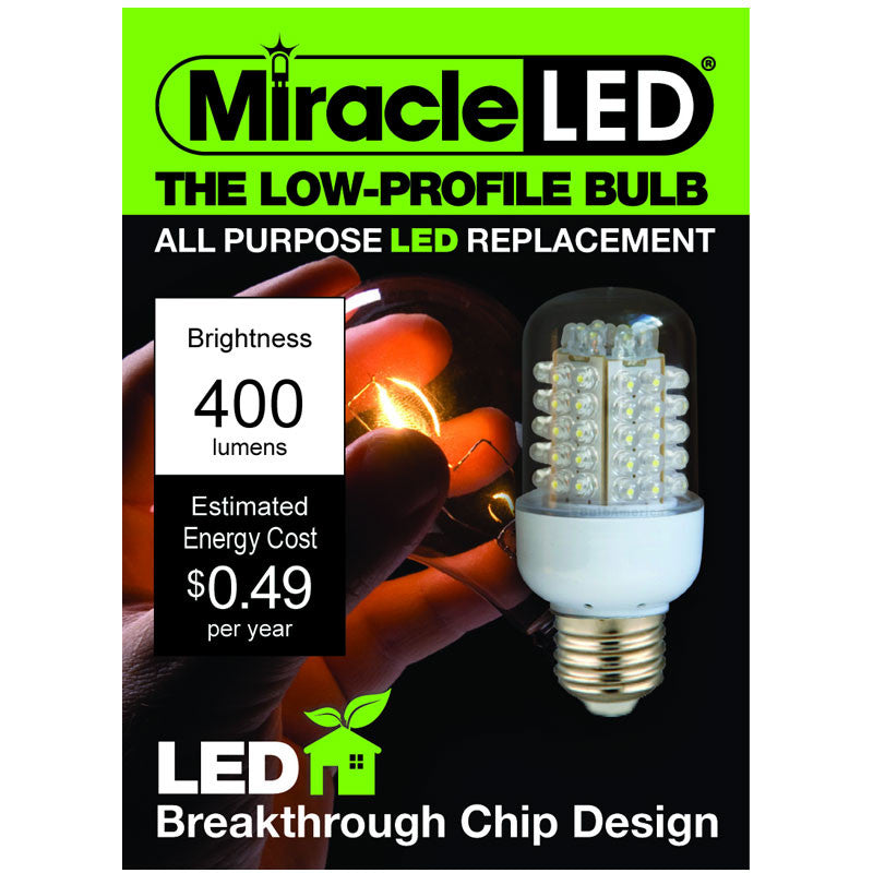 MiracleLED 5W Un Edison General Purpose/ Lamp/ Low Profile - equiv 50W LED Light Bulb