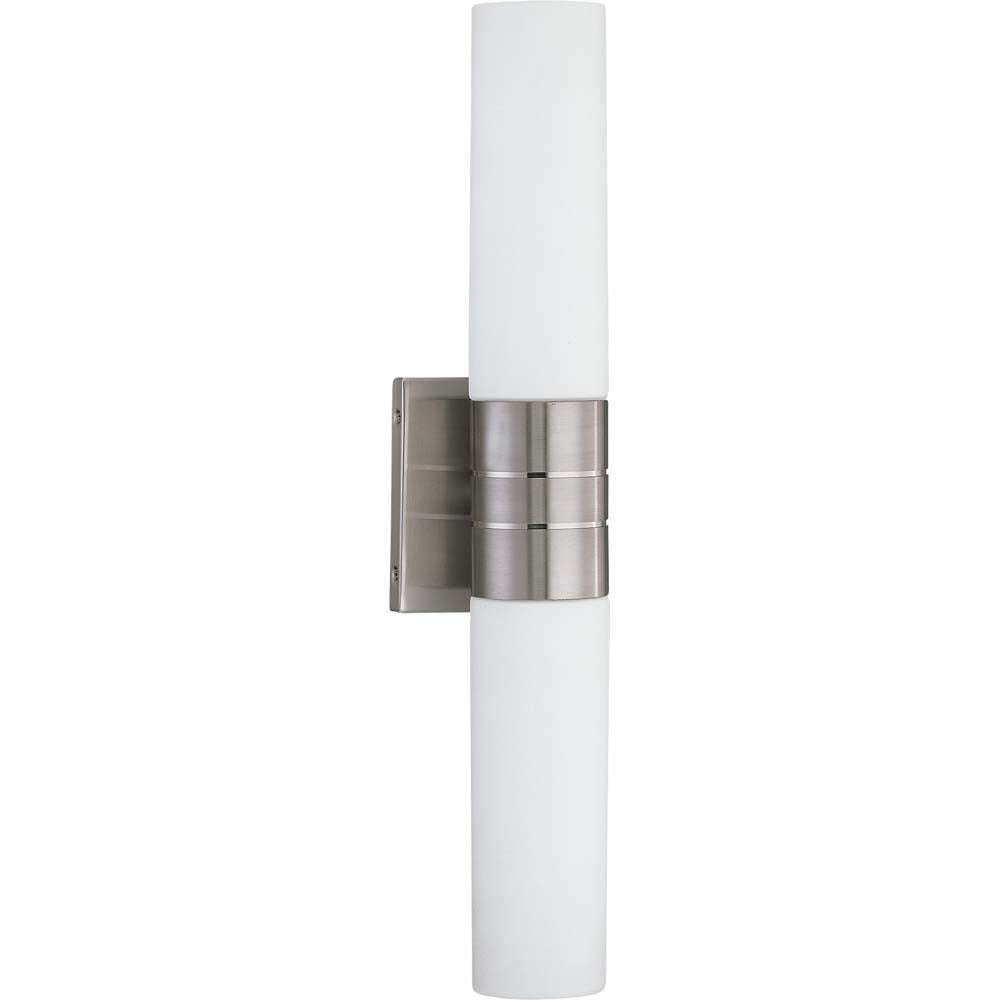 Nuvo Lighting 24w Link LED 2-Light Vert Wall Fix Brushed Nickel Finish