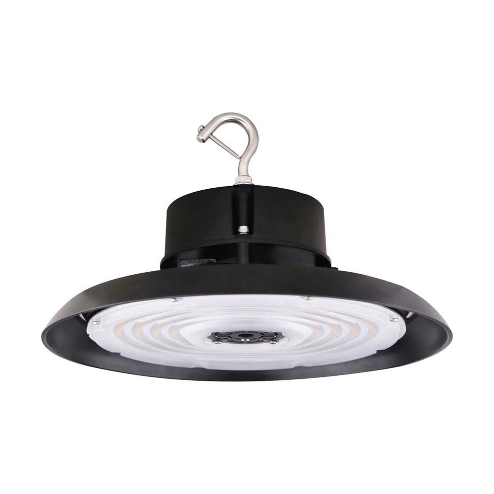 150W UFO LED High Bay 21600 Lumens 5000K 120-277v 0-10V Dimmable Black Finish