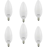 6Pk - Sunlite 7w LED B11 Decorative Chandelier E12 2700K Bulb - 60W Equiv