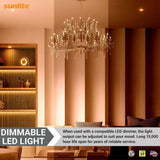 6Pk - Sunlite 7w LED B11 Decorative Chandelier E12 2700K Bulb - 60W Equiv_2