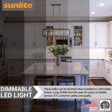 Sunlite 5w LED Filament CA11 Flame Tip Chandelier E12 5000K Bulb - 60W Equiv_1