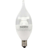 Sunlite 4.5w LED CA11 Clear Chandelier CFC E12 Base 2700K Bulb - 40W Equiv