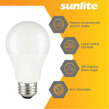 3Pk - Sunlite 14w A19 LED 2700K 1500Lm Non-Dimmable Bulb - 100W Equiv - BulbAmerica