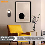 Sunlite 15w LED Knob Style Glass Wall Sconce Fixture 3000K Dimmable - 60w equiv_2