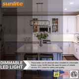 Sunlite 5w LED Filament CA11 Flame Tip Chandelier E12 4000K Bulb - 60W Equiv_1