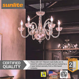 Sunlite 5w LED Filament CA11 Flame Tip Chandelier E12 4000K Bulb - 60W Equiv_2