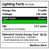 Sunlite 3w LED PAR20 Green Colored E26 Base Floodlight Bulb - 50W Equiv_2