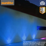 Sunlite 8w LED PAR30 Short Neck Blue Colored Floodlight Bulb - 75W Equiv_1