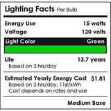 Sunlite 15w LED PAR38 Green Colored E26 Base Floodlight Bulb - 75W Equiv_2