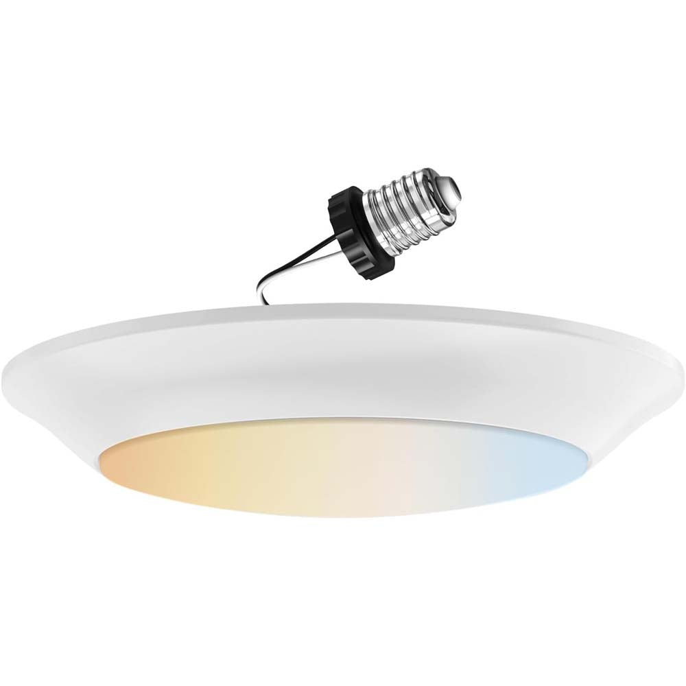 Sunlite 7-in 15w Round Flush Hardwire/Retrofit Fixture CCT Tunable Dimmable