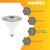 Sunlite 15w LED PAR38 Long Neck E26 Dimmable 5000K Spot Bulb - 100W Equiv - BulbAmerica