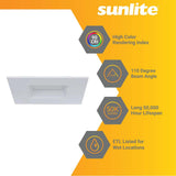 Sunlite 5-6-in 14w LED Square Retrofit Downlight Fixture CCT Selectable Dimmable_1