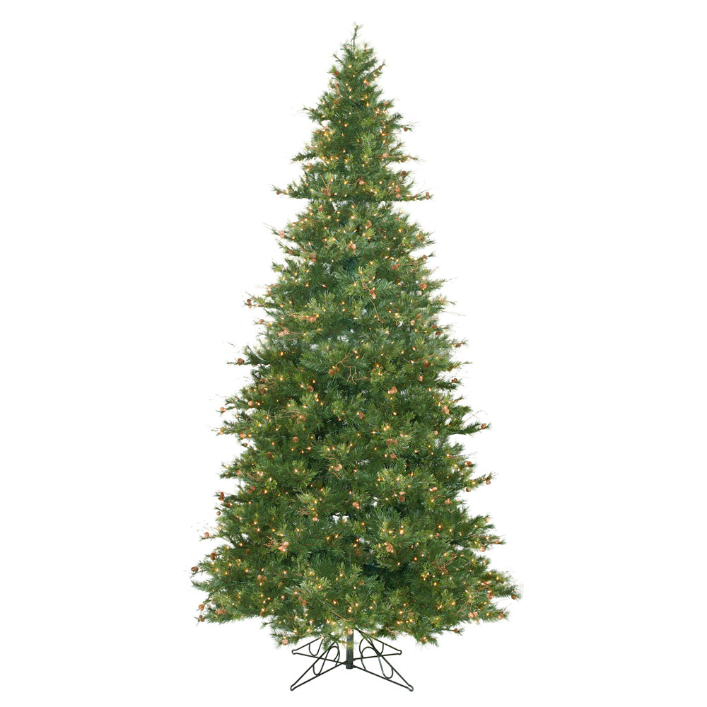 Vickerman 12Ft. Green 4012 Tips Christmas Tree 1900 Clear Dura-Lit ...