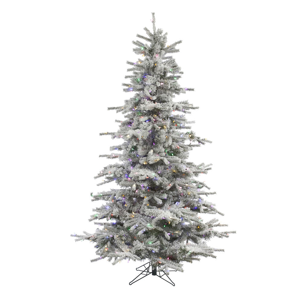 Vickerman 7.5F Sierra Fir Artificial Christmas Tree Multi-Colored LED lights