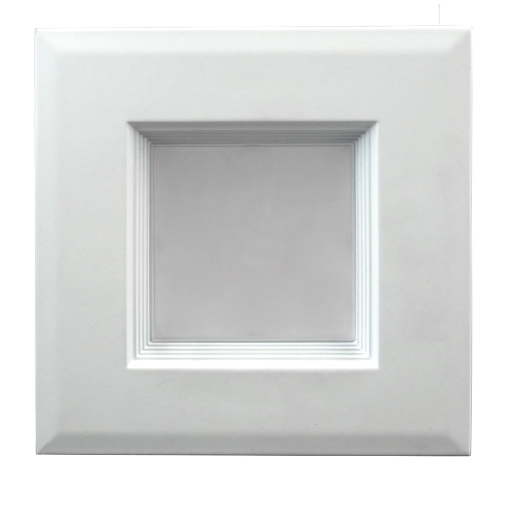 NICOR 4 inch Square LED Downlight Retrofit 3000K Dimmable White Finish.