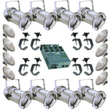 8 Silver PAR CAN 46 200w PAR46 NSP Dimmer C-Clamps