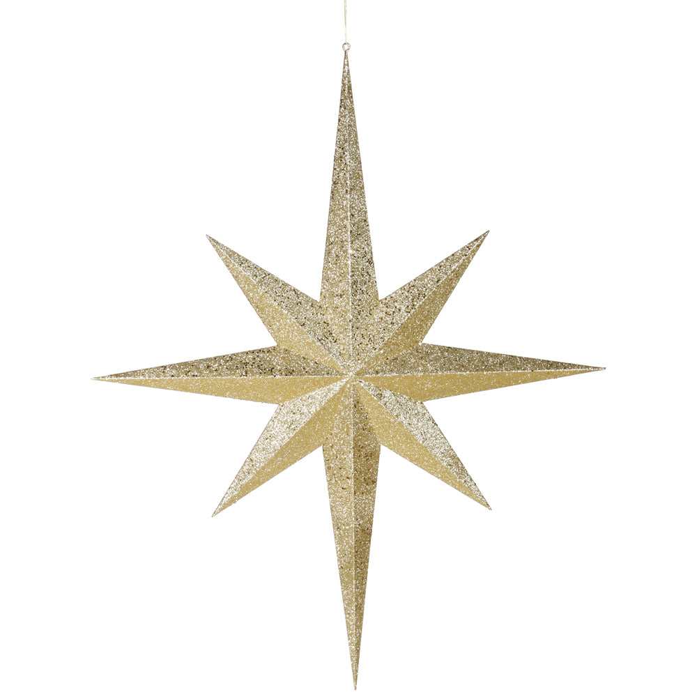 39" Gold Glitter 8 Pt Star