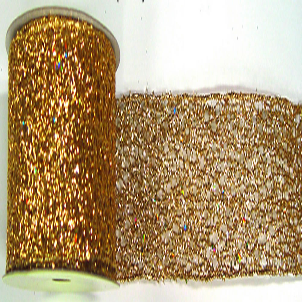 2.5 X 10YD Silver Full Glitter Ribbon