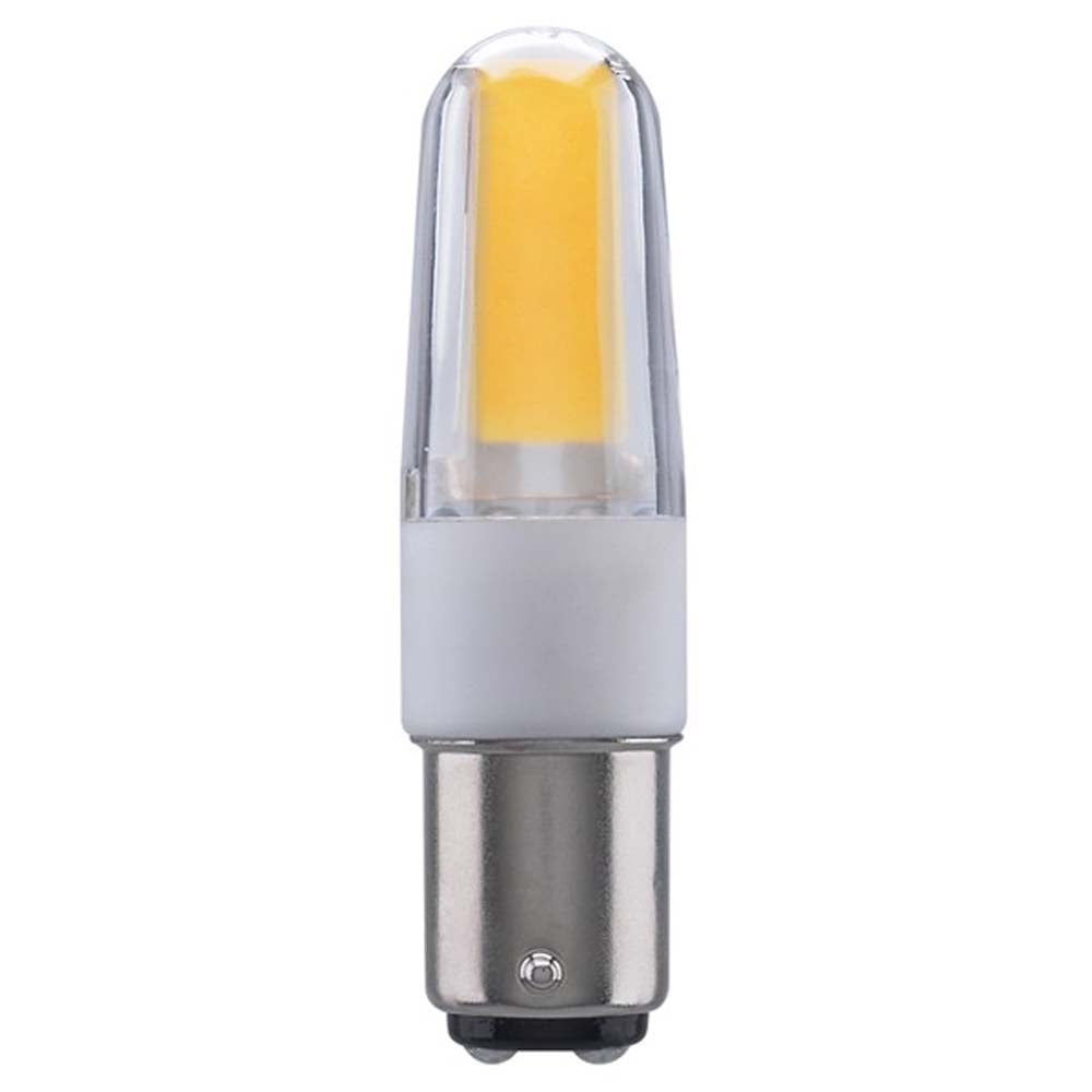 Satco 4W LED BA15d Base 5000K Dimmable Clear 120-130v Light Bulb