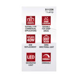 5W JCD LED Frosted 3000K G9 G9 Double Loop Base 120v_2