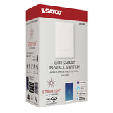 Wi-Fi On-Off Light Switch - White Finish - Satco Starfish Smart Technology - BulbAmerica