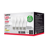 4Pk - Satco 14w 120v A19 LED E26 Base 1600L 3000k Soft White - 100W Equiv