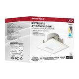 LED Retrofit Downlight Wattage Lumens & CCT Selectable 120v Square White Finish_5