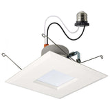 Satco 7-in LED Retrofit Downlight Square White Finish