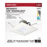 Satco 7-in LED Retrofit Downlight Square White Finish_3