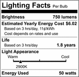 Satco S1981 50W 120V BA15d halogen light bulb - BulbAmerica