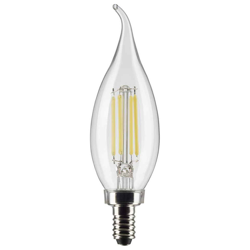 Satco 5.5w CA10 LED 3000K Candelabra Base Dimmable - 60w equiv